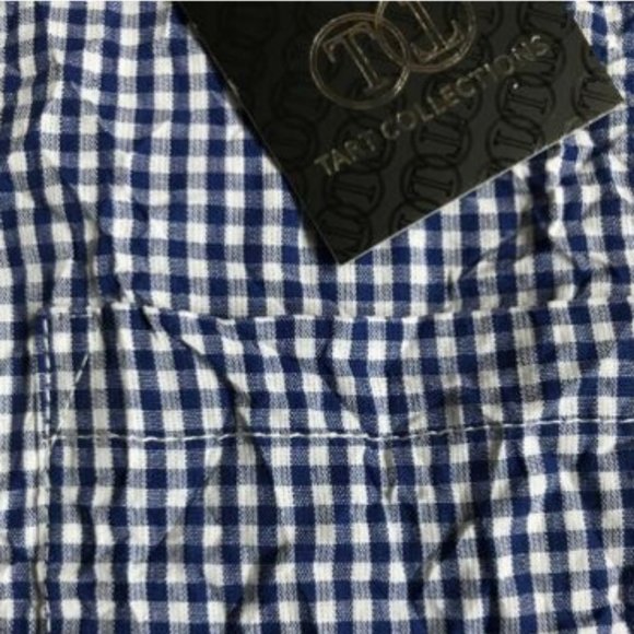 Tart Collection Blue & White Checkered Shirt Small - Picture 5 of 6